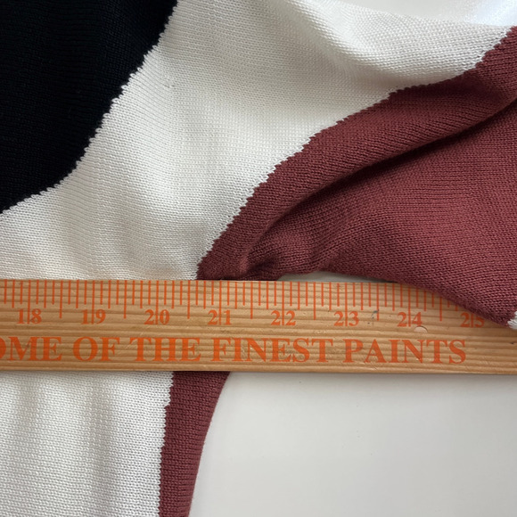 Chico's Abstract Print Intarsia Sweater Sz 1 (M) Pullover Dolman Sleeves Classic - Picture 7 of 9